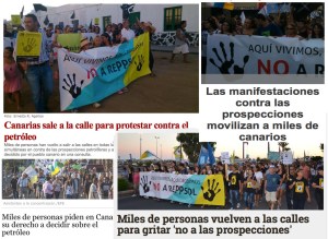 Las manifestaciones del 18 de octubre, en los medios
