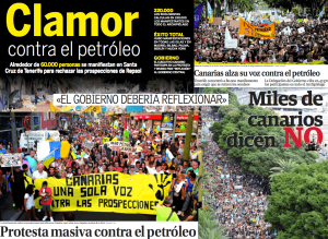 Portadas de la prensa canaria